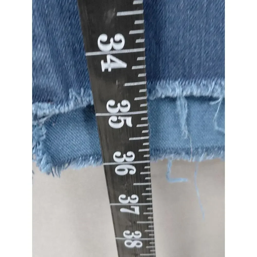Michael Kors Blue Raw Hem Skinny Medium Wash Denim Jeans Women Size 4